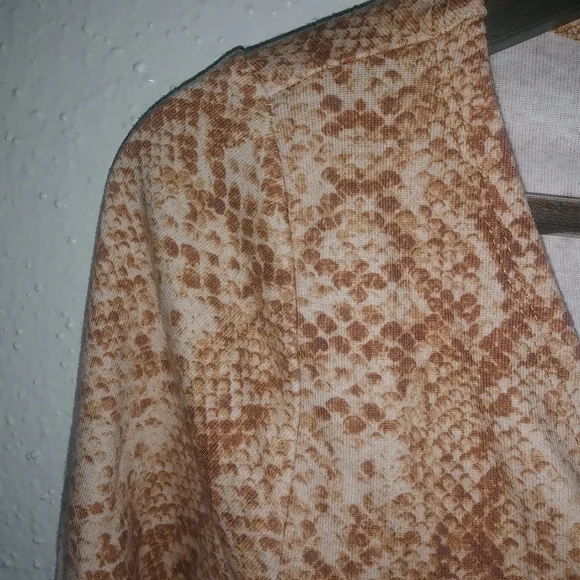 Lovers and Friends S Snake Tan Wrap Top Jumpsuit Look Pants Set 2-Piece - Picture 6 of 13